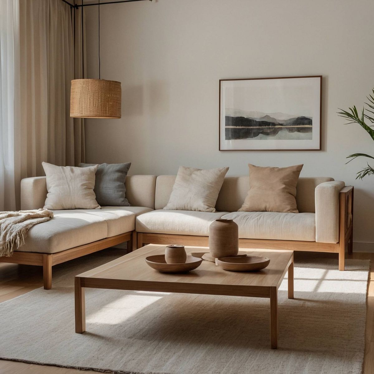 Modern apartment living room with natural light and contemporary furniture at Allers Landing apartments in Austin, TX